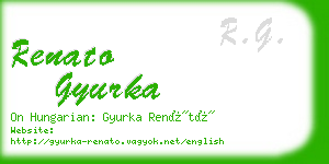 renato gyurka business card